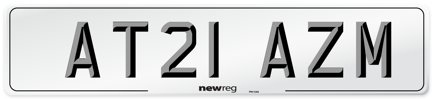 AT21 AZM Number Plate from New Reg